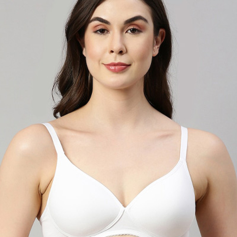 White Non-Wired Padded Medium Coverage Tshirt Bra