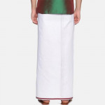 Men White Solid Pure Cotton Dhoti