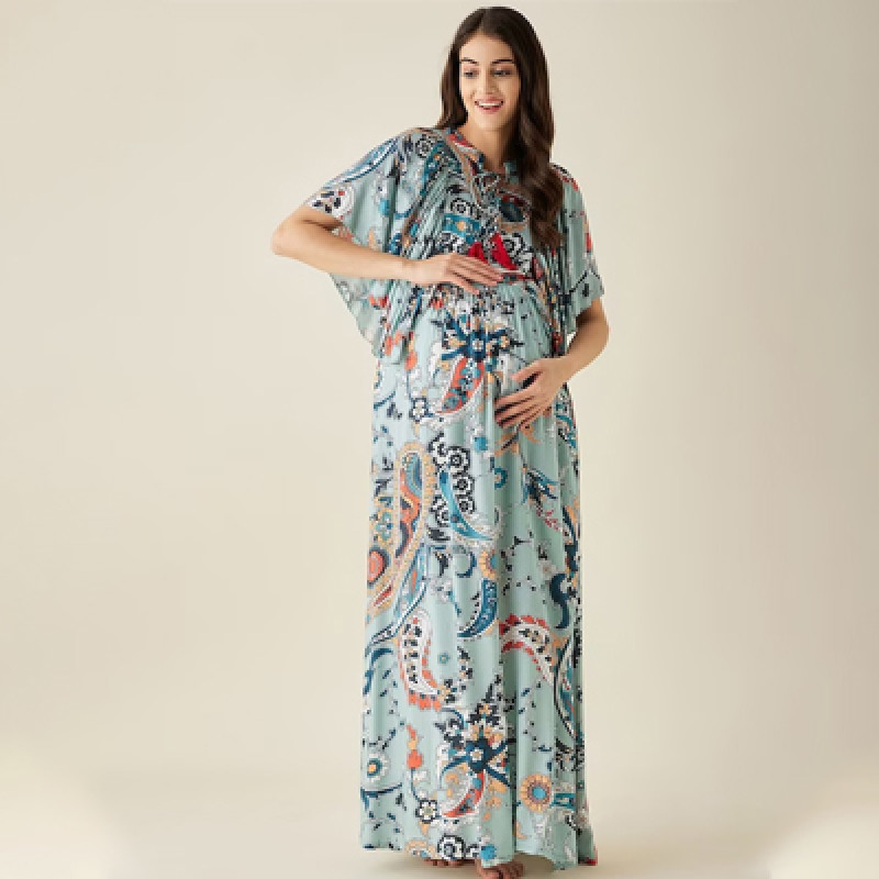 Women Printed Maternity Nightdress