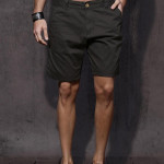 Men Charcoal Grey Solid Regular Fit Regular Shorts