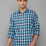 Men Blue Slim Fit Tartan Checks Checked Pure Cotton Casual Shirt